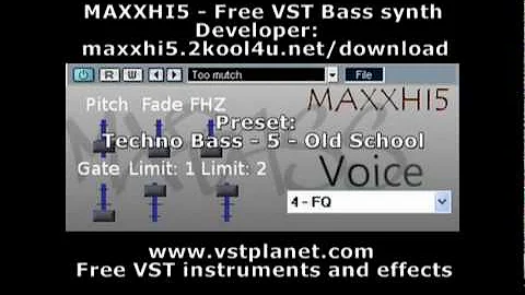 MXBASS - Free VST bass synth - vstplanet.com
