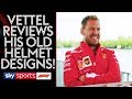 EXCLUSIVE! Sebastian Vettel reviews his old helmets and plays Backgammon!