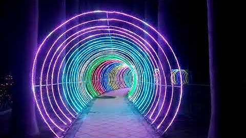 Addressable WS2815 LED Strip outdoor landscape tunnel