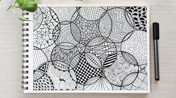 Easy Doodle/Zentagle patterns for beginners | Patterns for Doodling | Zen-doodle