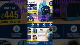 Best School Backpack Combo 🎒 | Waterproof 35L School Bag with Lunch Bag #schoolbag #kids