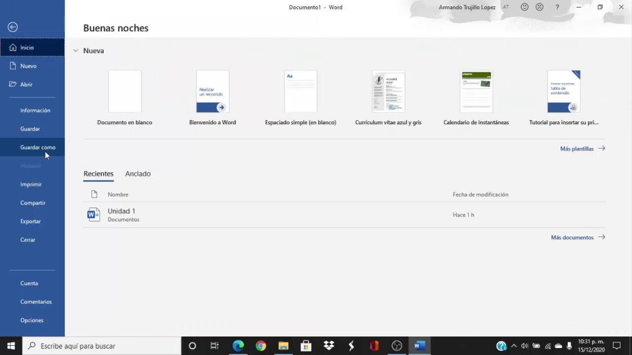 Microsoft Word Apartado de Vista (Esquema), empleando problemática y