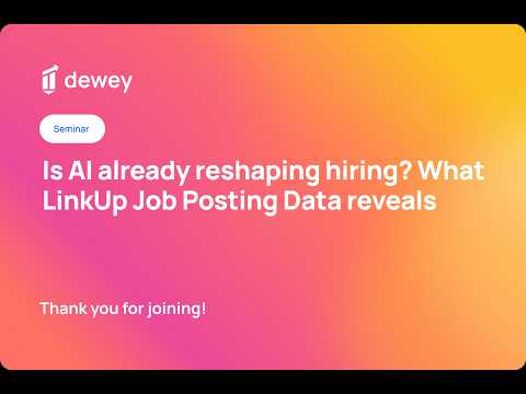 Is AI already reshaping hiring? What LinkUp Job Posting Data reveals