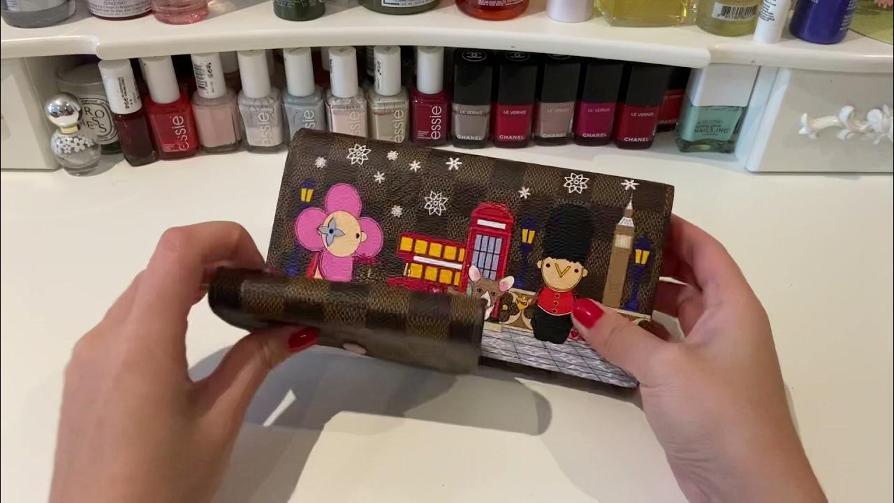 Louis Vuitton Damier Ebène 2021 Christmas Animation London Sarah Wallet