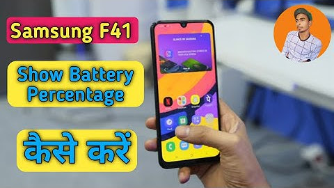 Show Battery percentage in Samsung Galaxy F41, Notification settings in Samsung Galaxy F41