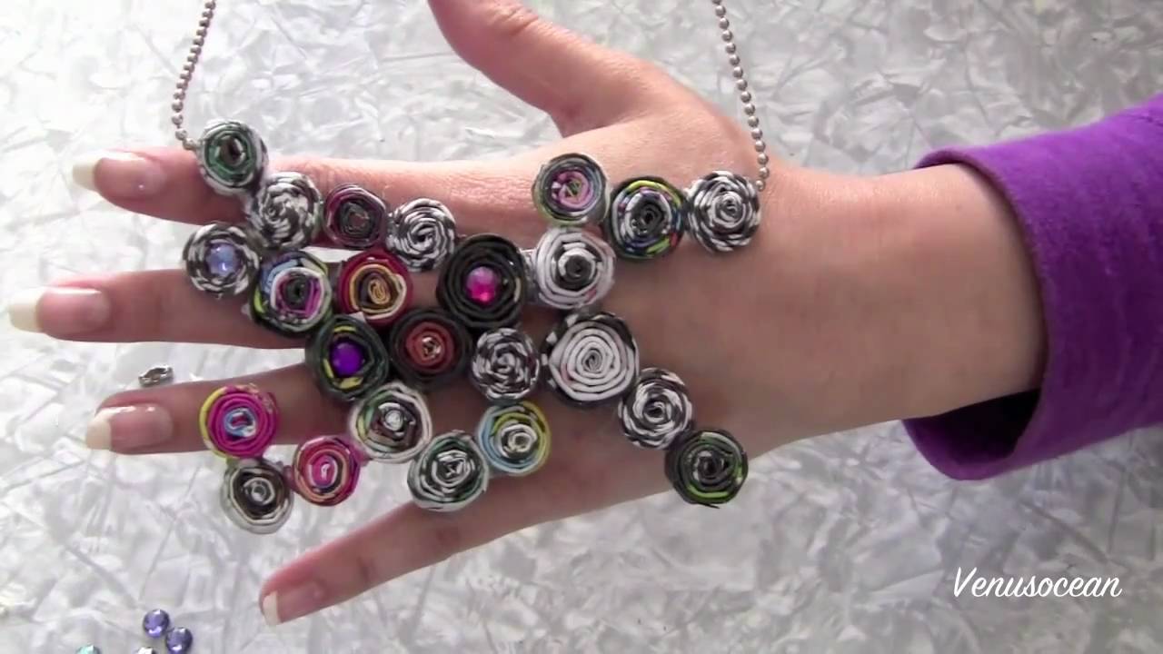 DIY: Recycled magazine Jewelry Made Easy! - YouTube