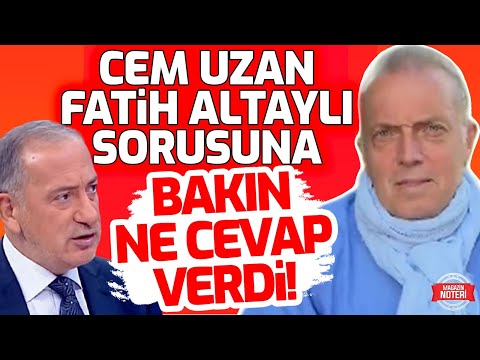 Cem Uzan Fatih Altaylı Sorusuna Bakın Ne Cevap Verdi! Çok Konuşulacak Yeni Program | Magazin Noteri