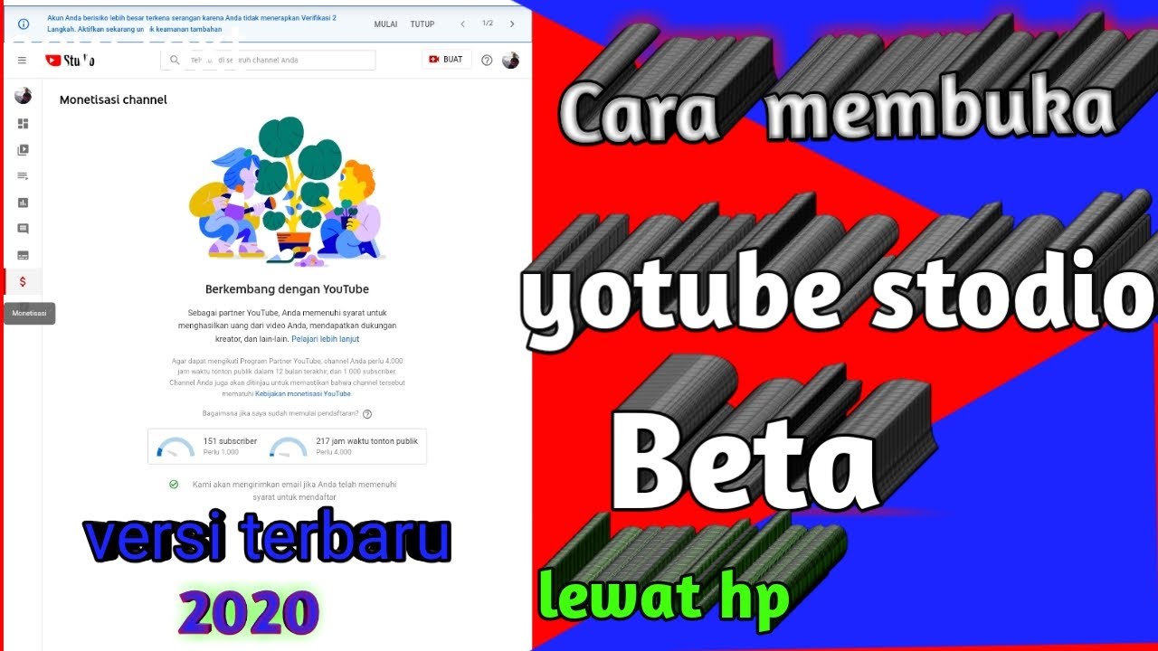 Cara membuka Yotube stodio beta di android versi terbaru ...