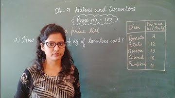 Halves and Quarters , ch. 9 , Solution of page no. 100