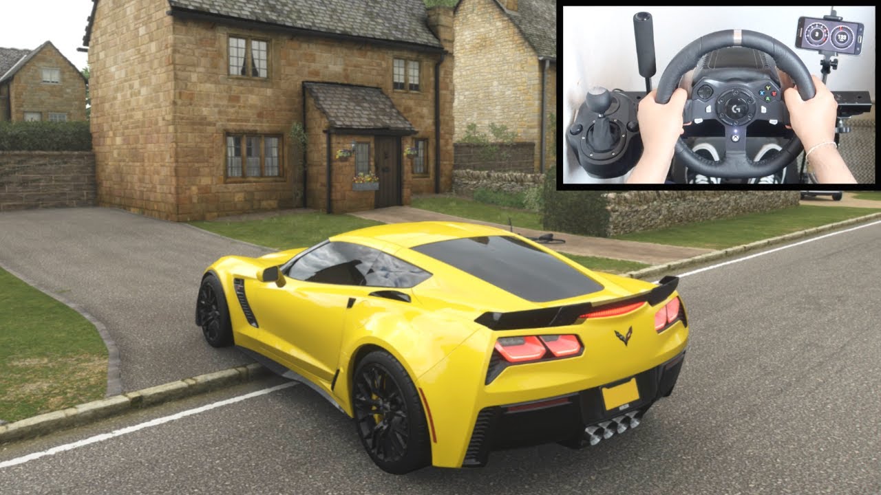 Forza Horizon 4 Chevrolet Corvette Z06 (Steering Wheel + Shifter) Gameplay