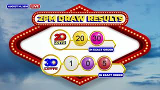 August 14, 2026 - PCSO 2PM Lotto Draw Results with Jasmine Omay