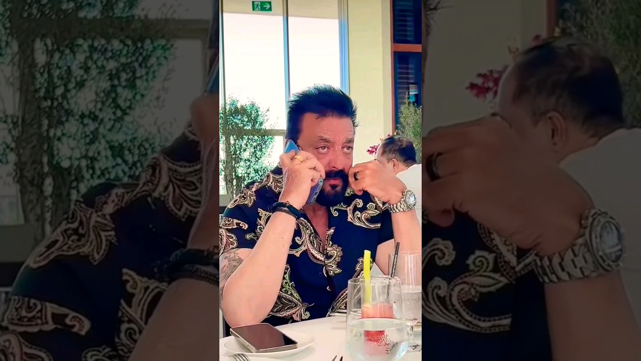 Sanjay Dutt Having Lunch In Dubai Palm beach Restaurant 
