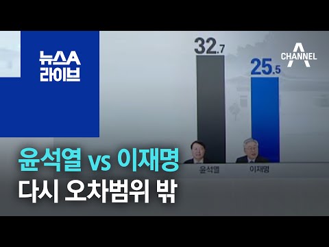 윤석열 VS 이재명 다시 오차범위 밖 | 뉴스A 라이브