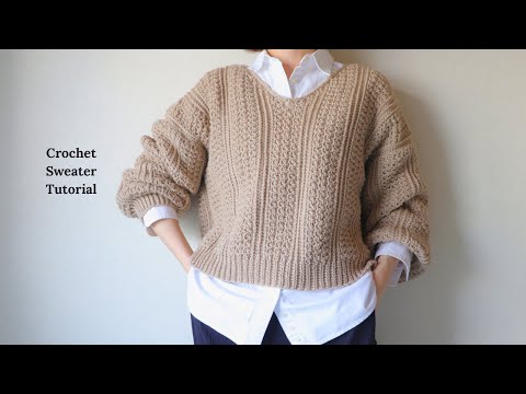 How to Crochet a V-Neck Sweater Using 100% Wool, Yanagiya Koisuru
