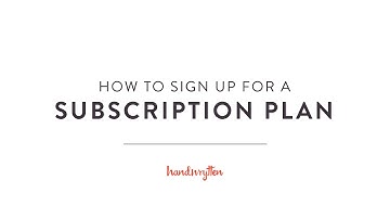 How to subscribe to Handwrytten