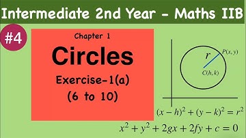 Circles | Exercise 1(a) | Inter 2nd Year Maths | Maths 2B @ V V Lakshmi classes 