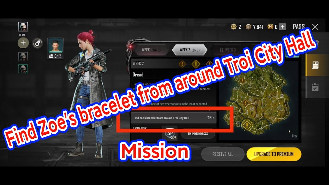 Find Zoe's bracelet from around Troi City Hall Mission | PUBG NEW STATE