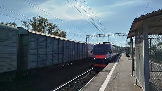 Электропоезд ЭП2Д-0219 ЦППК станция Яхрома 10.09.2025