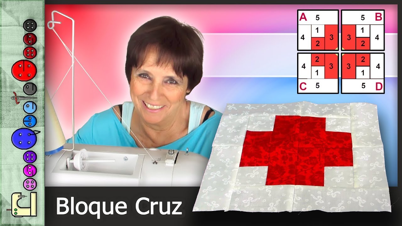 Cómo hacer un Bloque Cruz [Tutorial] (Patchwork) quilting fabric online