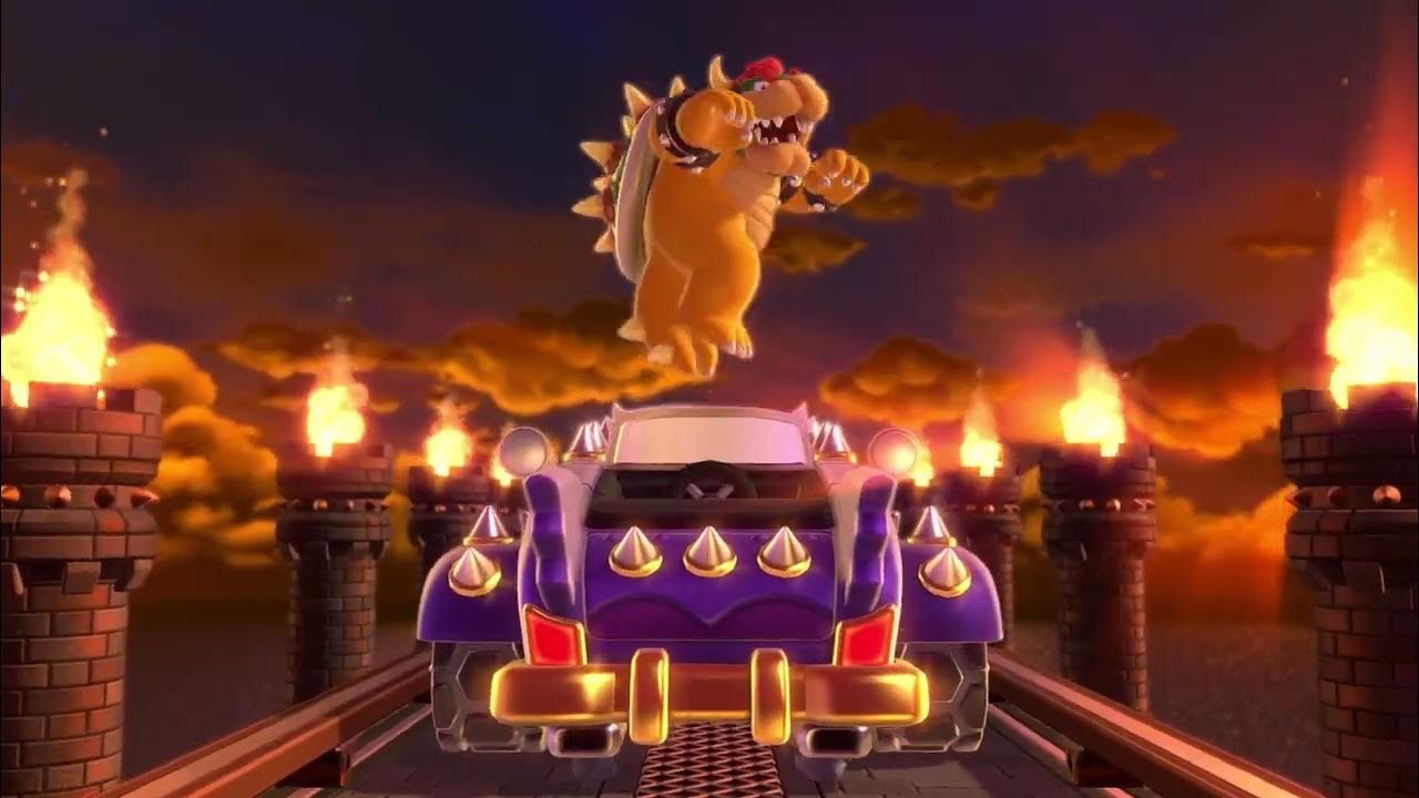 Super Mario 3D World World 1Boss (Bowser's Highway Showdown) All