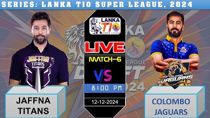 🔴LIVE: Jaffna Titans vs Colombo Jaguars, 6th #JFTvsCLJR I Lanka T10 Super League,2024 | Live