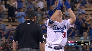 PHI@LAD: All-Star Pederson doubles home Rollins