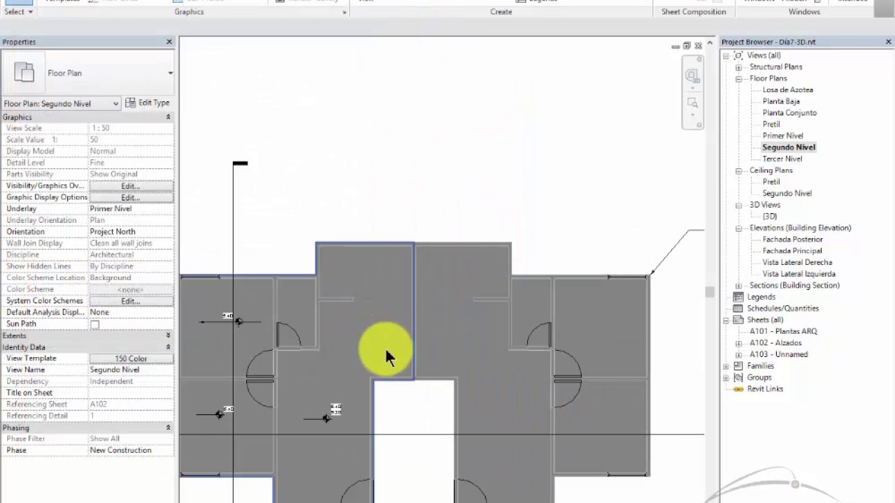 Revit 15.1 View template con Visibility Graphics - YouTube