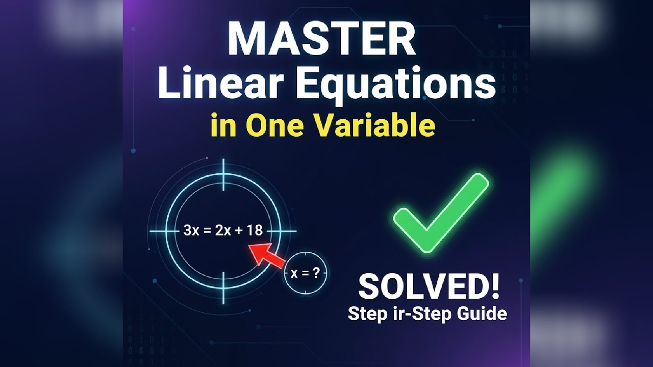 Linear Equation in One Variable Class 8 Maths Chaptr2 Explained Step by ...