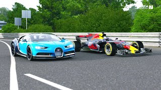 Bugatti Chiron vs F1 Car (Red Bull RB7 Replica) | Forza Motorsport 7 Drag Race