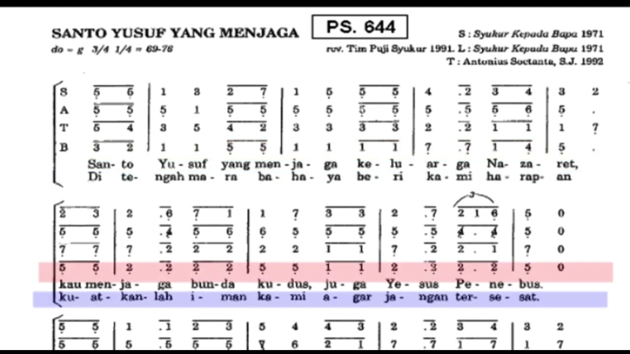 Bass PS 644 Santo Yusuf Yang Menjaga  