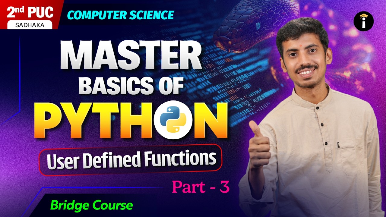 MASTER BASICS OF PYTHON - PART 3 | 1st PUC 2nd PUC Computer Science ...