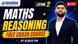Maths & Reasoning Class 2 LIVE | Free Crash Course for APSC, ADRE & Assam Govt Exams | #apsc #maths