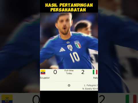 Hasil Pertandingan Persahabatan | Ekuador vs Italia