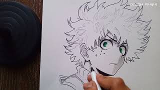 How to draw izuku midoriya|| from my hero academia #tutorial