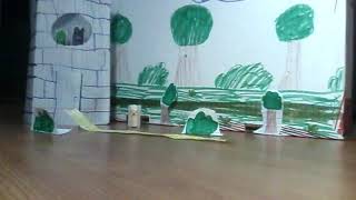 Самодельный театр из коробки и бумаги представление 