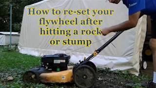 'I hit a rock...now my mower won't start'  How to fix it