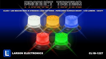 Class 1 LED Beacon with 30 Strobing Light Patterns - Permanent Surface Mount - 1440 Lumens - 120/277