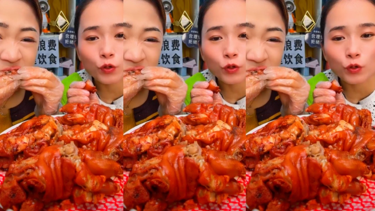 LIVE Spicy Braised Pork Mukbang | Big Meat Bites & Real Eating Sounds | Zhou Mukbang