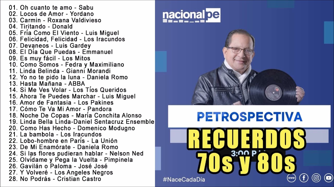 Baladas en Español 70 y 80 Petrospectiva con Pedro Silva Radio