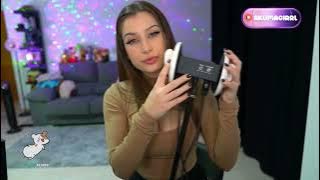 ASMR stream by AkumaGirl /relax earlicking/no talkiing/ twitch girl/ best twitch moment/meditation
