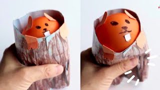 DIY Nutty Squirrel Popper, Easy DIY Fidget Toy ,Pop-Up Squeeze Toy , Viral TIKTOK Squeeze Squirrel