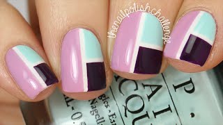 Easy Color Blocking Nail Art Tutorial (using tape only!) || THE NAIL POLISH CHALLENGE