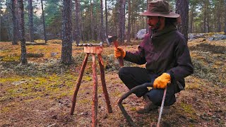Bushcraft Trip - Making A Chair And Hacksaw Frame