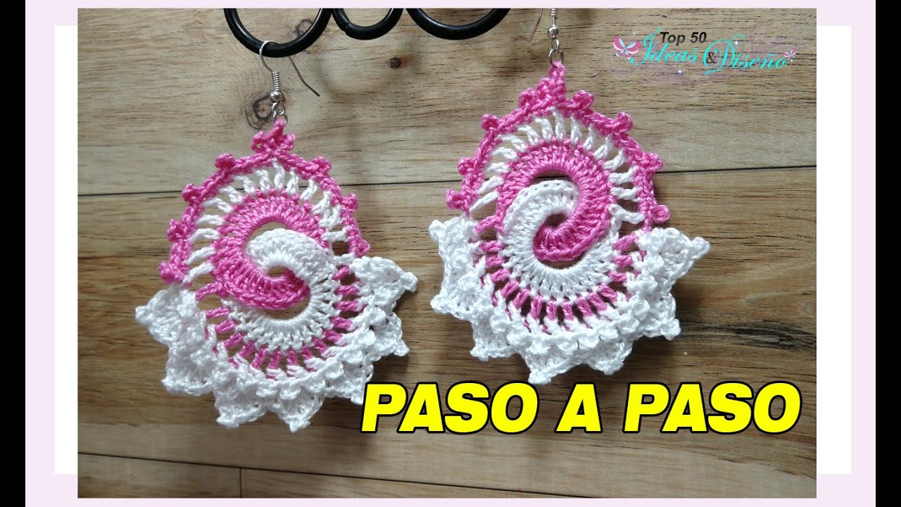 Hermosos Aretes entrelazados en Crochet, muy faciles