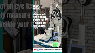 #phoropter mounted on a stand and #autorefractor machine