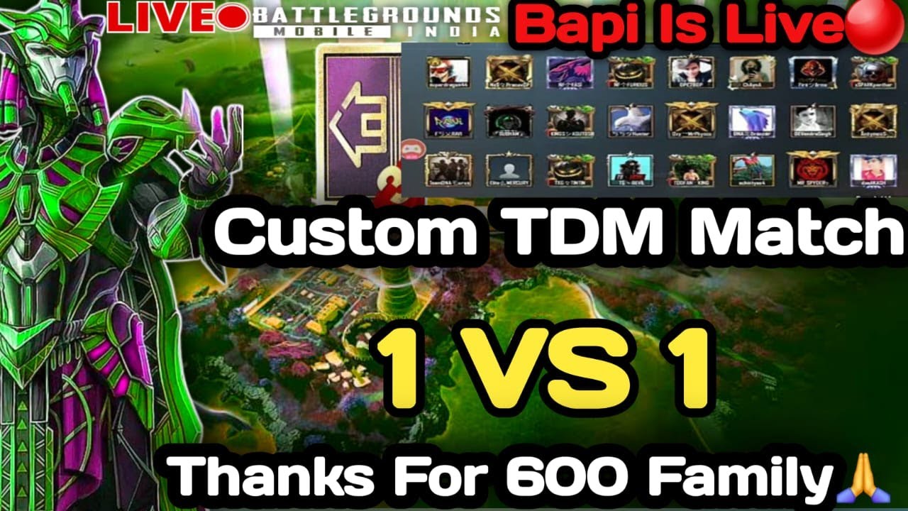 Bapi Mach 1V1 CHALLENGE TDM STREAK MATCH | BAPI IS LIVE | BGMI CUSTOM ROOM LIVE ...