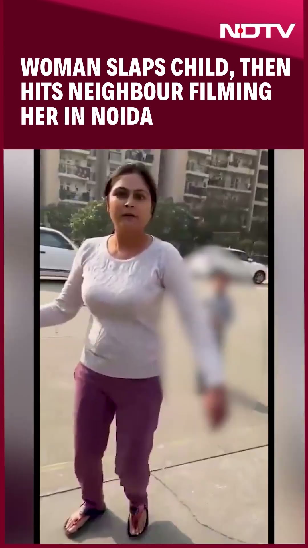 Noida News | Noida Woman Slaps 6-Year-Old Child, Then Hits Neighbour Filming Her