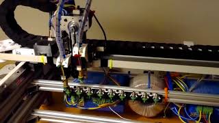First test with automatic nozzle changer. (G1 moves)