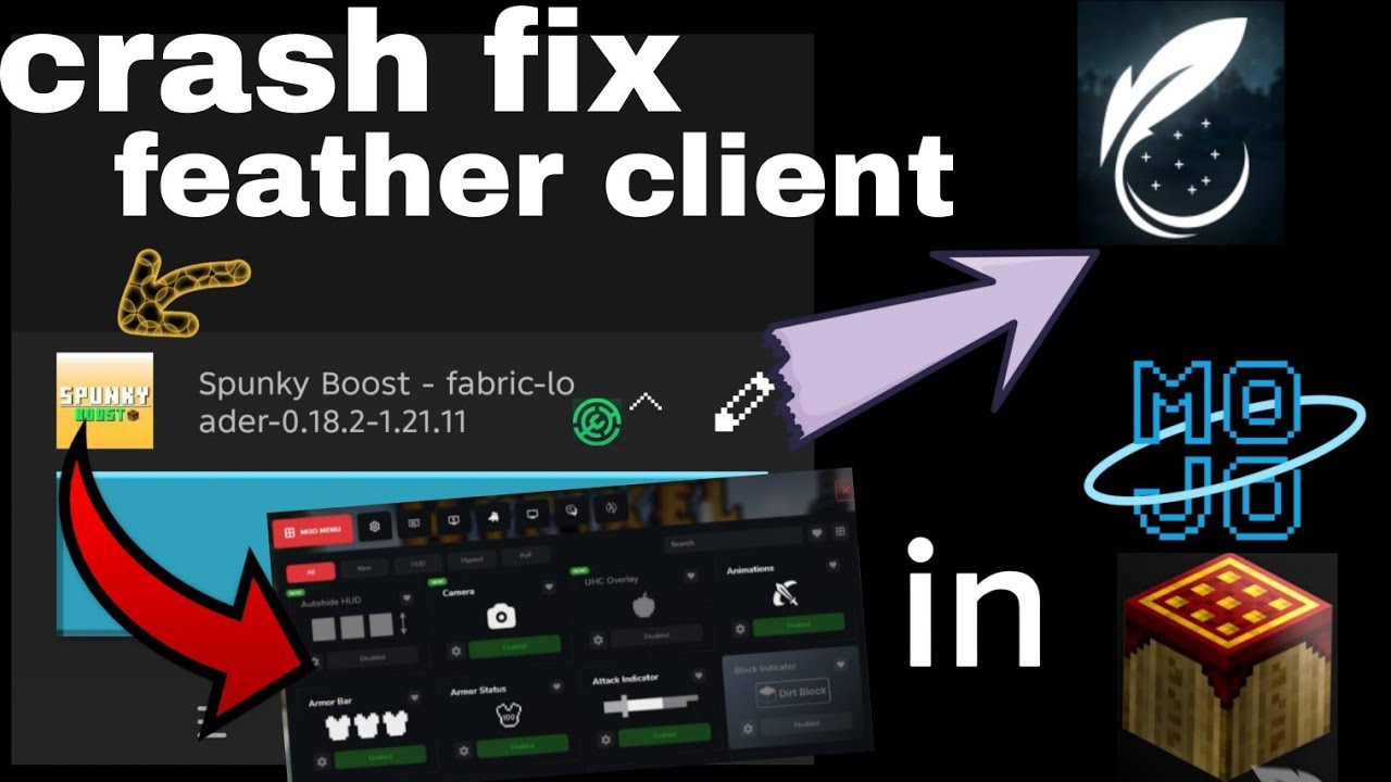 Minecraft feather client crash fix in mojolauncher and pojalauncher ...