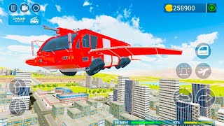 City Building Fire Rescue Fire Truck Driving Games- Fire Truck Flying Car [ 4K 60 FPS ] screenshot 3
